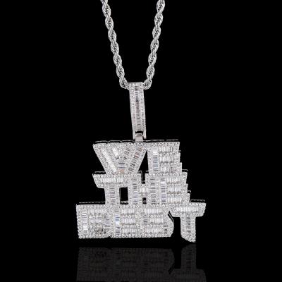 China Hiphop fashion high quality street style golden necklace pendant necklace for men and women new logo for sale