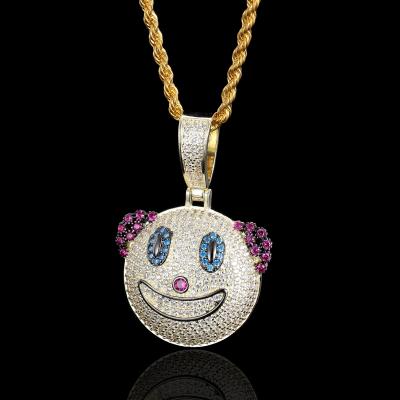 China Latest Hiphop Design Charm Men Personality Jewelry Hips Hop Joker Custom Logo Pendant Necklace for sale