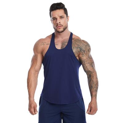 China Plain QUICK DRY Cotton Summer Gym Custom Basic Mens Sleeveless Tank Top for sale