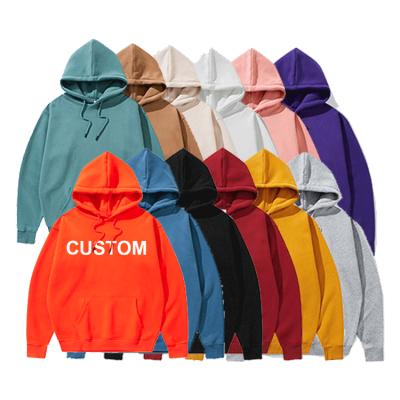 China Anti-pilling Custom Logo 100% Cotton Sweatshirts Set Fleece Jogger Apparel Blank Pullover Men's Unisex Hoodies for sale