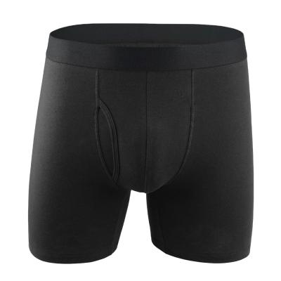 China High Quality Mens Solid 100% Cotton Classic Stretch Antibacterial Briefs Open Pocket Mens Boxers Shorts Fly Underwear for sale