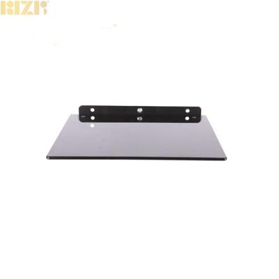 China RIZIG steel tempered glass TV wall shelf can support 350*250mm DVD Equipments, for DVD player and set-top box glass shelf support for sale