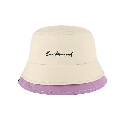 China Character fashion colorful bucket hat and decoration hat embroidered cotton fabric for sale