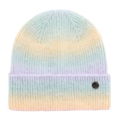 China Cozy Cotton Colorful Yarn Beanie Knitting Hat With Death for sale