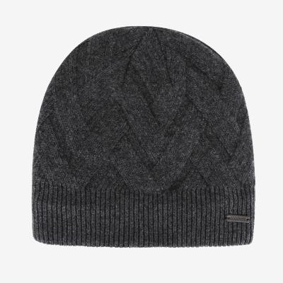 China Confortable Thick Knitted beanie hat,ribbon knitting,jacquard winter cap for sale