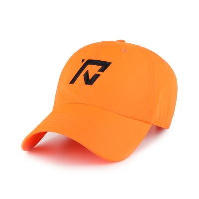 China JOINT Taslan fabric with flat front and side panel embroidery and elastic closure baseball cap for sale