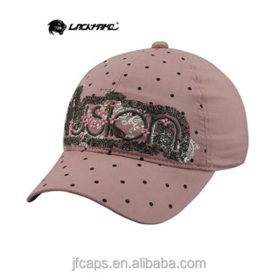 China JOINT Embroidery and Printing Pink Flowers Lady Baseball and Golf Hats New 2014 for sale