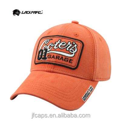 China JOINT orange embroidery hat,applique fashion style topi,beautiful baseball cap new 2016 in china for sale