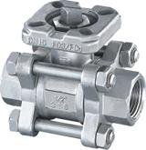 China 3PC Screwed Ball Valve with Mounted Pad for sale