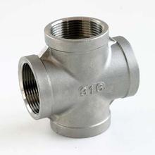 China 316 304 Equal Female Threaded Pipe Fitting Stainless Steel Cross for sale