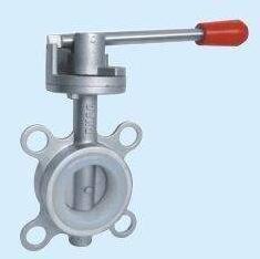 China Sewage Butterfly Valve Wafer Cast Iron Body EPDM Seat Lever Operator,CI,PN10,JIS 10K for sale