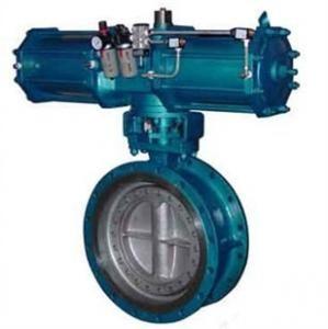 China Pneumatic Metal Seat Butterfly Valves DN300 PN10 For Industrial Waste Water,WCB,CAST STEEL for sale