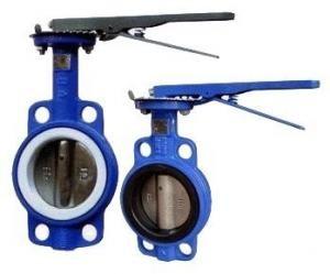 China Manual Operated Wafer valve butterfly Ductile Iron GGG40 Body,PN16,JIS 10K,150LB for sale