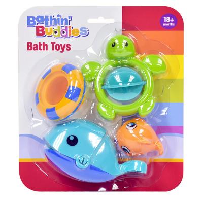 China Bath Toys Custom Logo Cute Swimming Turtle Bath Toys For Toddlers Summer Beach Whale Animal Plastic Bath Toy for sale