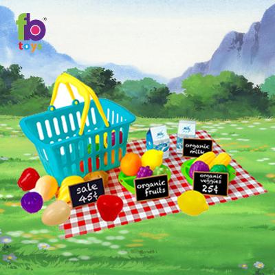 China Pretend Play Toy Set Learning Resources Farmer's Market Color Matching Toys Play Fruits and Vegetables Play Kitchen Toys for Children for sale