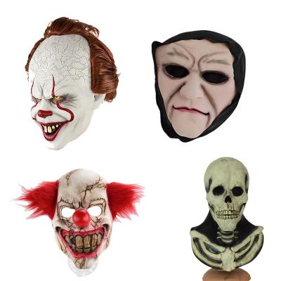 China PVC Halloween Masks Face Wig Cosplay Party Horror Mask Headwear Customized Decorate PVC Plastic Custom for sale