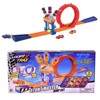 China Slot Toy Building Block Rail Race RC Track Car Toys Super High Speed ​​Loop Speedway Track Set With Miniature Car Racing Set Four for sale