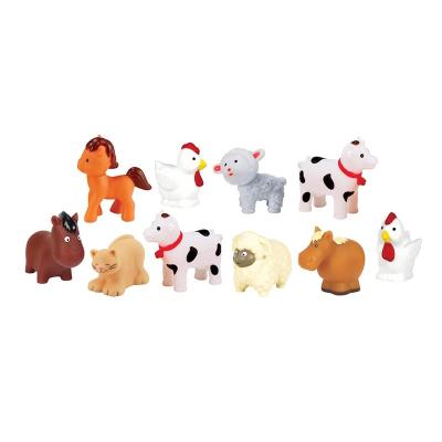 China 3d Cartoon Farm Animal Figure Toys Customized Wholesale Mini Dog Sheep 3D Animal Toys PVC Figure Model Set for sale