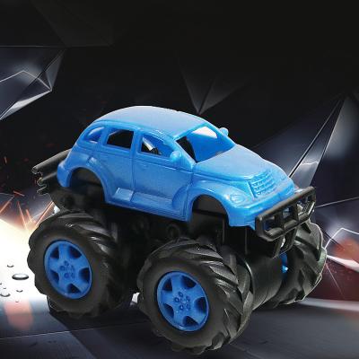 China Monster Truck Model Car Toy 6 Colors Big Wheels Plastic Monster Trucks Pull Back Vehicles Cars For Toddlers Kids for sale