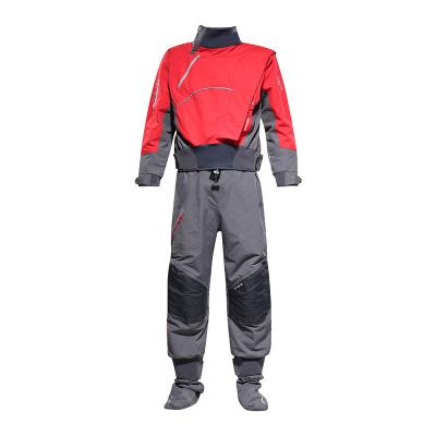 China Wholesale Breathable Kayak Dry Suit Latex Neck Trim Diving Suit With Front Pockets Water Rescue Drysuit for sale