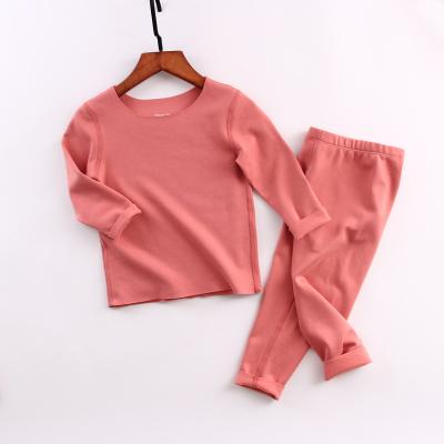 China Vintage winter warm and velvet boys and girls self-heating seamless suits, big children's suit children's bottom pants for sale