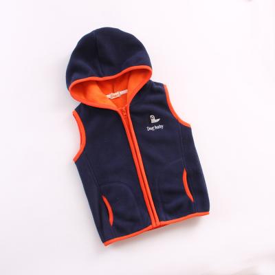 China Windproof Hooded Vest Jacket Children Boys And Girls Kids Clothing Casual All-match Hooded Vest Dresses For Girls Children for sale