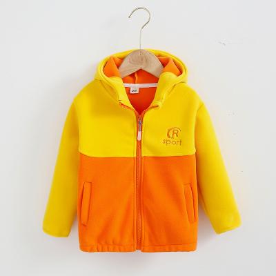 China 2021 casual new fleece jacket, big children's hooded sweater tops, boys and girls mow cotton jacket for sale