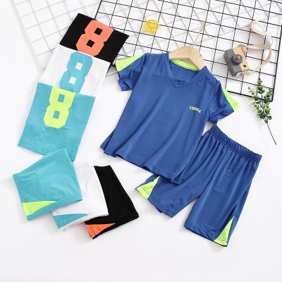 China 2021 New Summer Short Sleeve Quick-Drying Short Sleeve Boys Suit Children's Half-Pants Short-Sleeved Half-Pants Mesh T-Shirt Lightly for sale