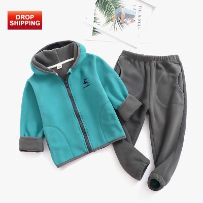 China Wholesale Leisure Sports Inventory And Boy Fleece Retail Windproof And Warm Autumn Kid's Suit for sale