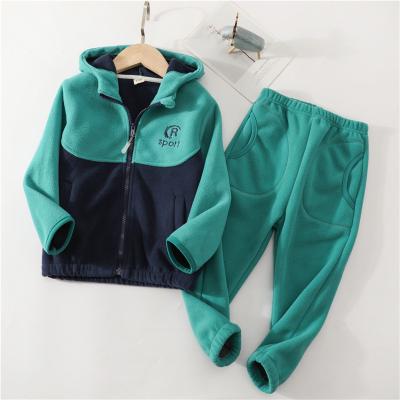 China 2021 casual new spring and autumn zipper jacket large, medium and small children handsome and fashionable children's two-piece suit for sale