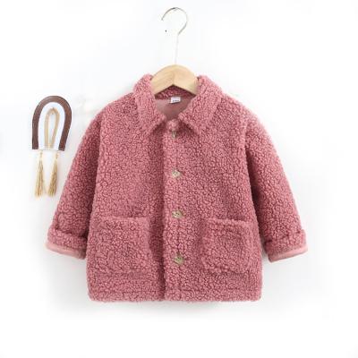 China New Style Viable Long Sleeve Children's Autumn Baby Jacket Winter Girl Lamb's Wool Coat for sale