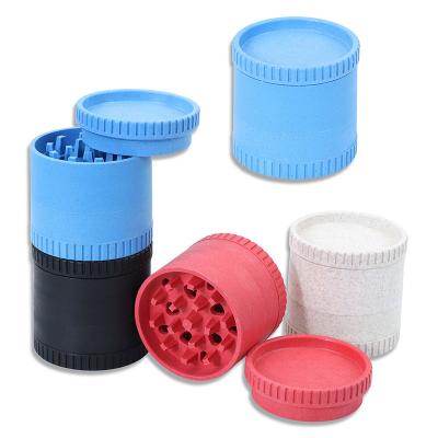 China Safety DS1152 Smoking Herb Grinder Smoking Accessories Grinder 56MM/2.2inch Herb Grinder Degradable 4 Layer Tobacco Plastic for sale