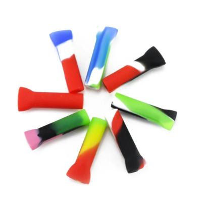 China 3Layer DS1160 Reusable Flat Round Silicone Mouth Tips Herb Cigarette Holder Tobacco Smoking Straight Silicone Mouthpiece for sale