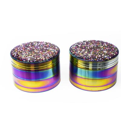 China 4Layer FF564 50mm 4Layers Tobacco Spice Grinder Zinc Alloy Pepper Grinder Metal Herb Grinder for sale