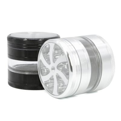 China 4Layer FF609 Metal Tobacco Spice Grinder Aluminum Alloy Petals Pepper Grinder 63mm 4Layers for sale