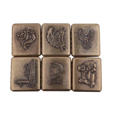 China Waterproof Smoking Package Flip Cover Carved Cigarette Boxes Eco-friendly Cigarette Storage Factory HH350 Container Metal Cigarette for sale