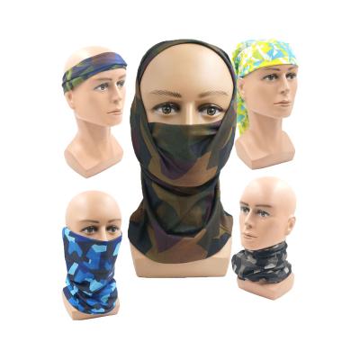 China Multi-Functional Outdoor UV Cover Scarf Balaclava Series Camouflage Headband Camouflage Seamless Magic Neck Cuff for sale