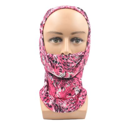 China 100% Polyester Microfiber Wholesale Red Tiger Printed Windproof Bandan UV Animal Face Mask For Motorcycle Running for sale