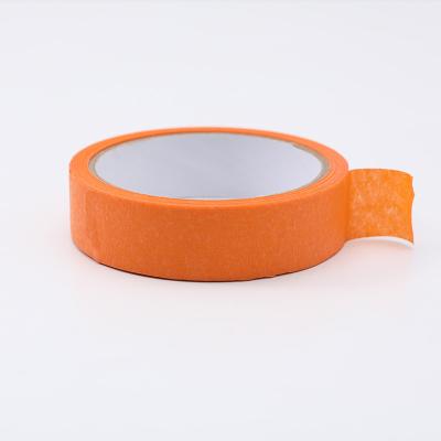 China Crepe Paper Waterproof Orange Tape For Paint Masking Paper for sale