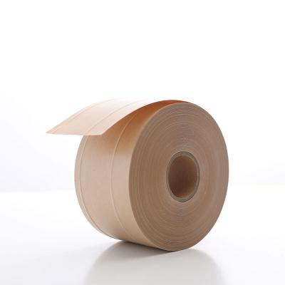 China Waterproof Economical Kraft Tape Kraft Tape Gummed Tape Water Activated Sine Reinforced Wrapping for sale