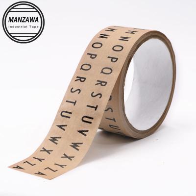 China Waterproof Custom Printed Kraft Paperboard Adhesive Seam Liner Paper Tape for sale