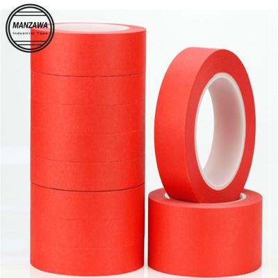 China Heat Resistant Red Composite Paint Protective High Temperature Resistance Masking Paper Tape Adhesive Tape for sale