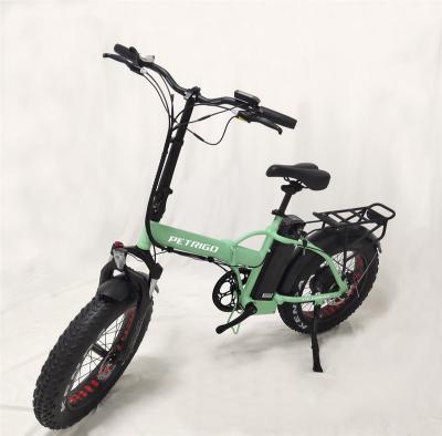 China Good price aluminum alloy PETRIGO folding mounta electric bike lithium battery power portable electric bicycle power supply 48v 500w for sale