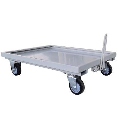 China Q235+wheel High Load Bearing Wheels Durable Metal Pallet Trolley Mobile Rolling Pallet for sale