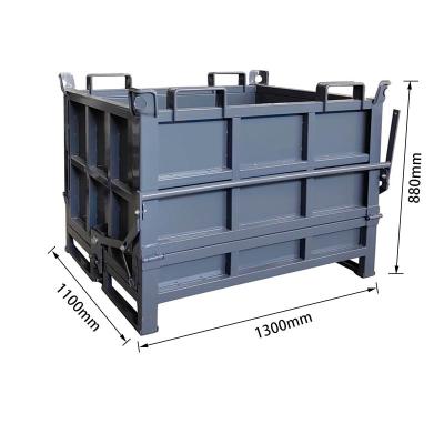 China Custom Q235 Warehouse Standard Storage Container For Logistics Steel Turnover Box Container for sale