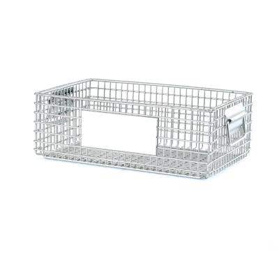 China Q235 Logistic Industrial Stackable Rectangle Storage Cages Galvanized Steel Wire Mesh Cage Container For Warehouse for sale