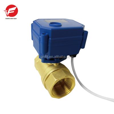 China CWX-15N General Two Way Motorized Ball Water Valve Brass 3/4