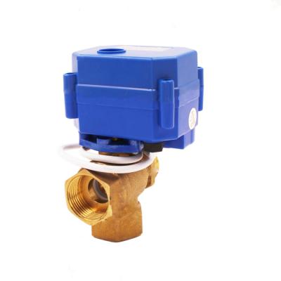 China General Custom Cooling Brass Electric Heating Control System Water Valve Control 3 Way for sale