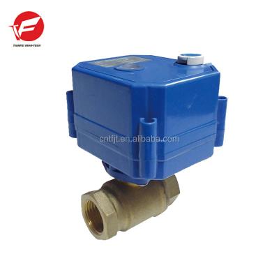 China CWX-25S General Electrical DC12v CR01 Full DC12v Rolling Ball Valve Hardware Female Thread Brass Port DN8 1/4' for sale