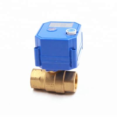 China General Brass Water Flow Meter Faucet Electric Ball Valve 2PC for sale